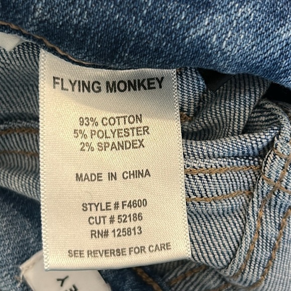 Flying Monkey Distressed Raw Hem Jeans - Picture 9 of 14